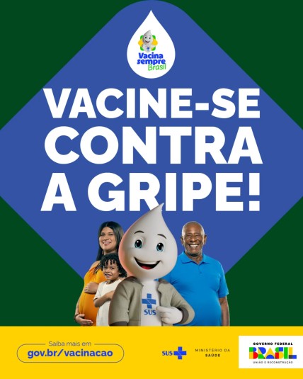 Campanha de Vacinação contra a Influenza 2026 começa dia 28 com foco em grupos prioritários e meta de 90% de cobertura