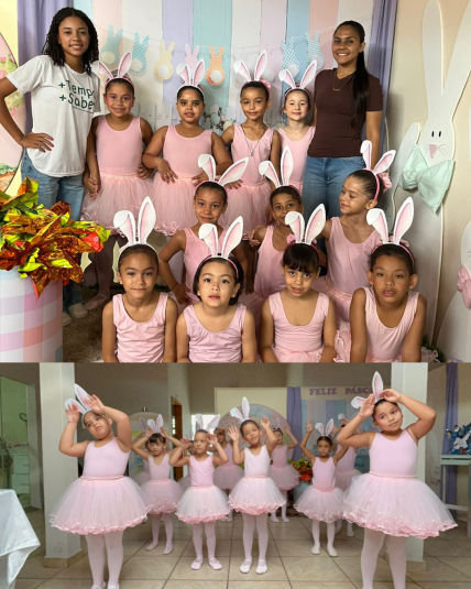 Bailarinas do Projeto Mais Tempo Mais Saber encantam público em apresentação de Páscoa na APAE de Nova Londrina
