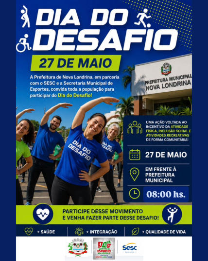 Nova Londrina se mobiliza para o Dia do Desafio com atividades para toda a comunidade