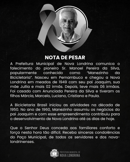 Nota de Pesar 🖤