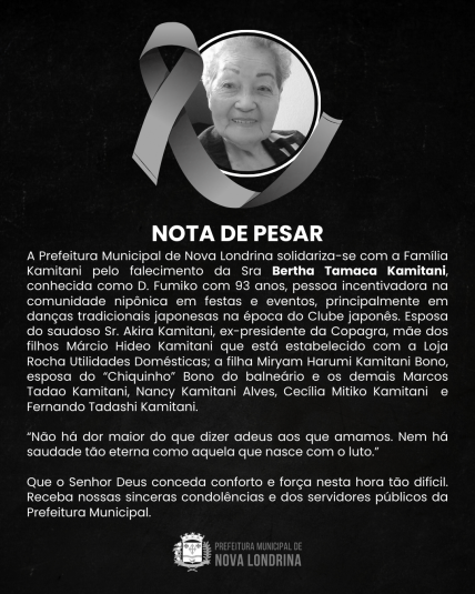 Nota de Pesar 🖤