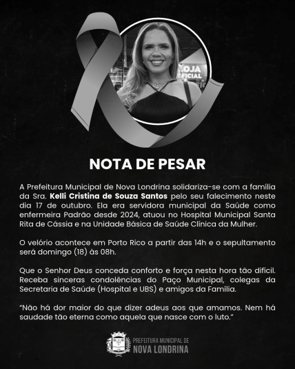 Nota de Pesar 🖤