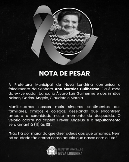 Nota de Pesar 🖤