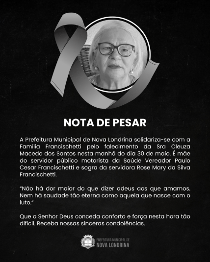 Nota de Pesar 🖤