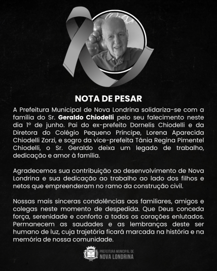 Nota de Pesar 🖤