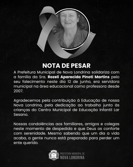 Nota de Pesar 🖤