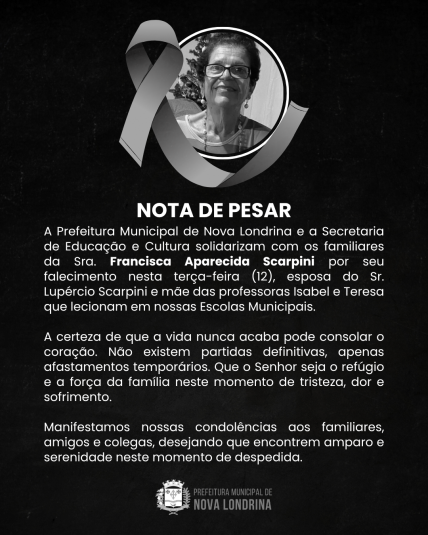 Nota de Pesar 🖤
