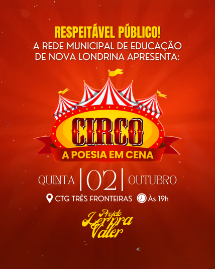 “Circo – a poesia em cena” - Projeto Ler pra Valer 2025