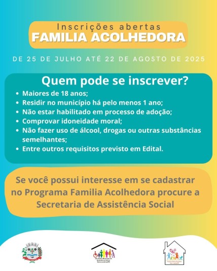 FAMÍLIA ACOLHEDORA