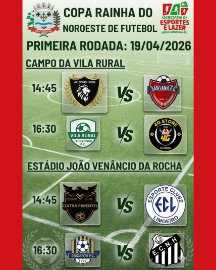 Nova Londrina dá o pontapé inicial na Copa Rainha do Noroeste neste domingo