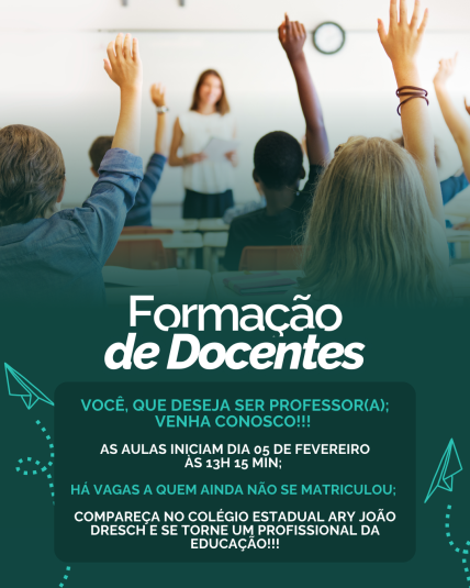 Curso de Formação de Docentes do Colégio Estadual Ary João Dresch
