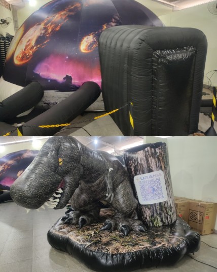 Planetário leva alunos da Rede Municipal a uma viagem pelo mundo dos dinossauros