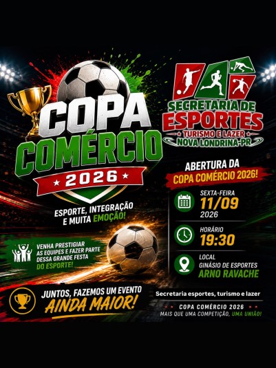 Copa Comércio começa na próxima sexta-feira com 15 equipes e promete reunir grandes talentos no Ginásio Arno Ravache