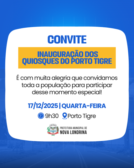 Inauguração dos Quiosques do Porto Tigre: Um Novo Espaço de Lazer para a Região Noroeste